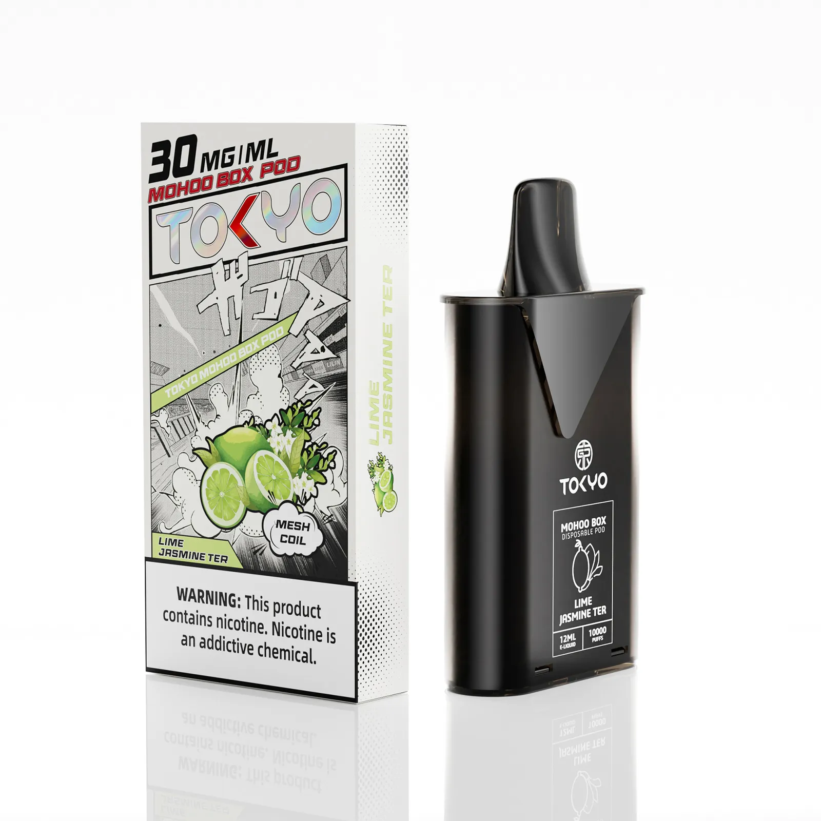 檸檬茉莉茶口味 東京魔盒電子煙彈 - 清新檸檬與優雅茉莉茶的完美結合:圖片 2