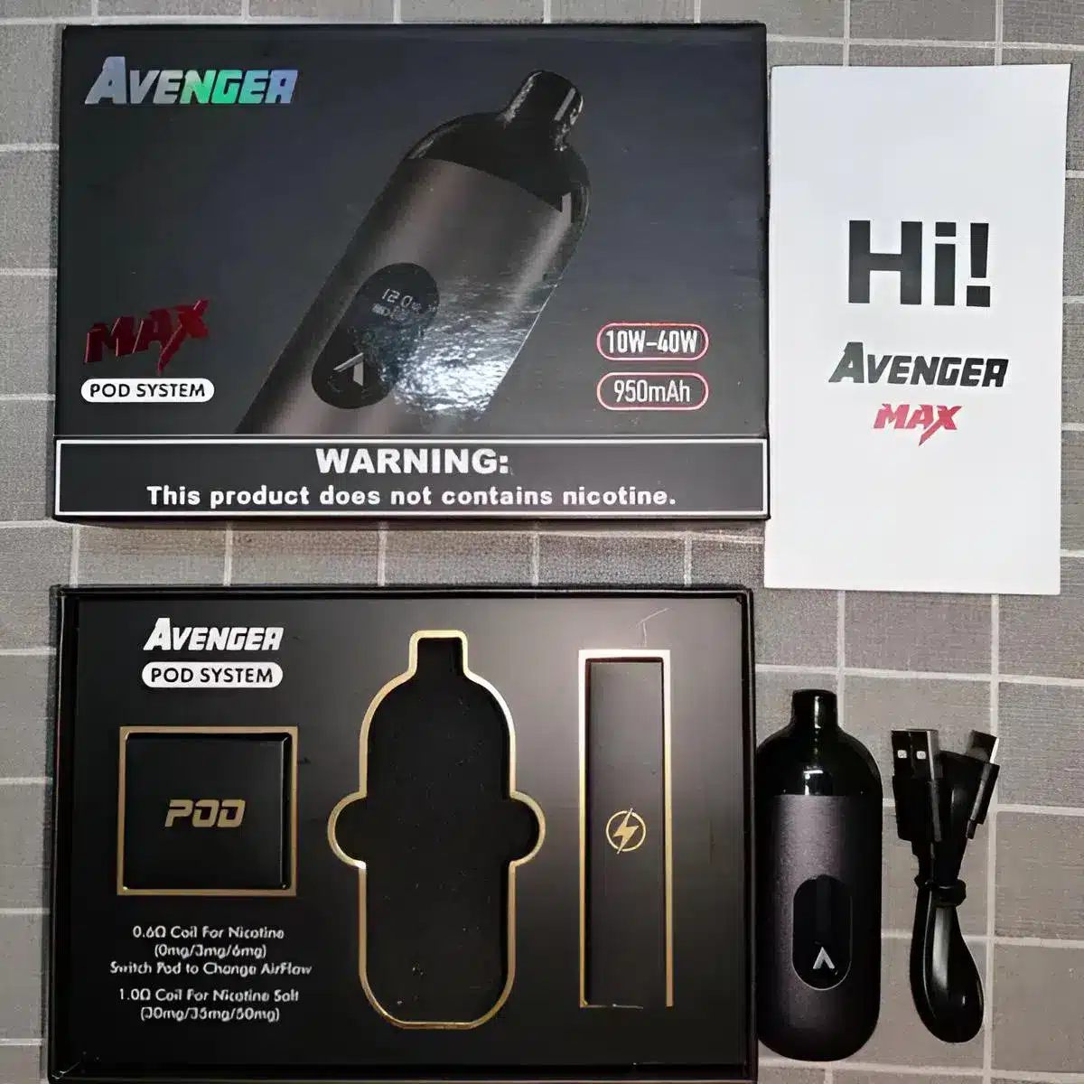AVENGER MAX 復仇者 MAX 小煙主機|40瓦輸出|雙阻值成品芯 0.6Ω/1.0Ω|Type-C 充電:圖片 4