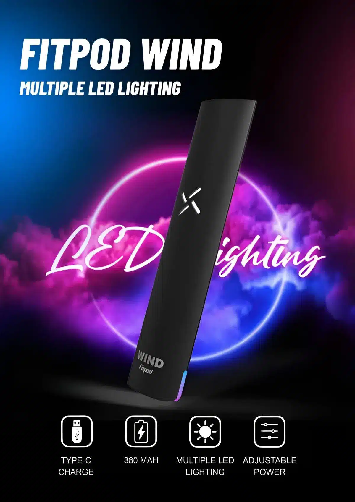 Fitpod Wind 氣流調節煙桿|四檔霧化模式|適配RELX一代·SP2·LANA|7-11到付:圖片 3