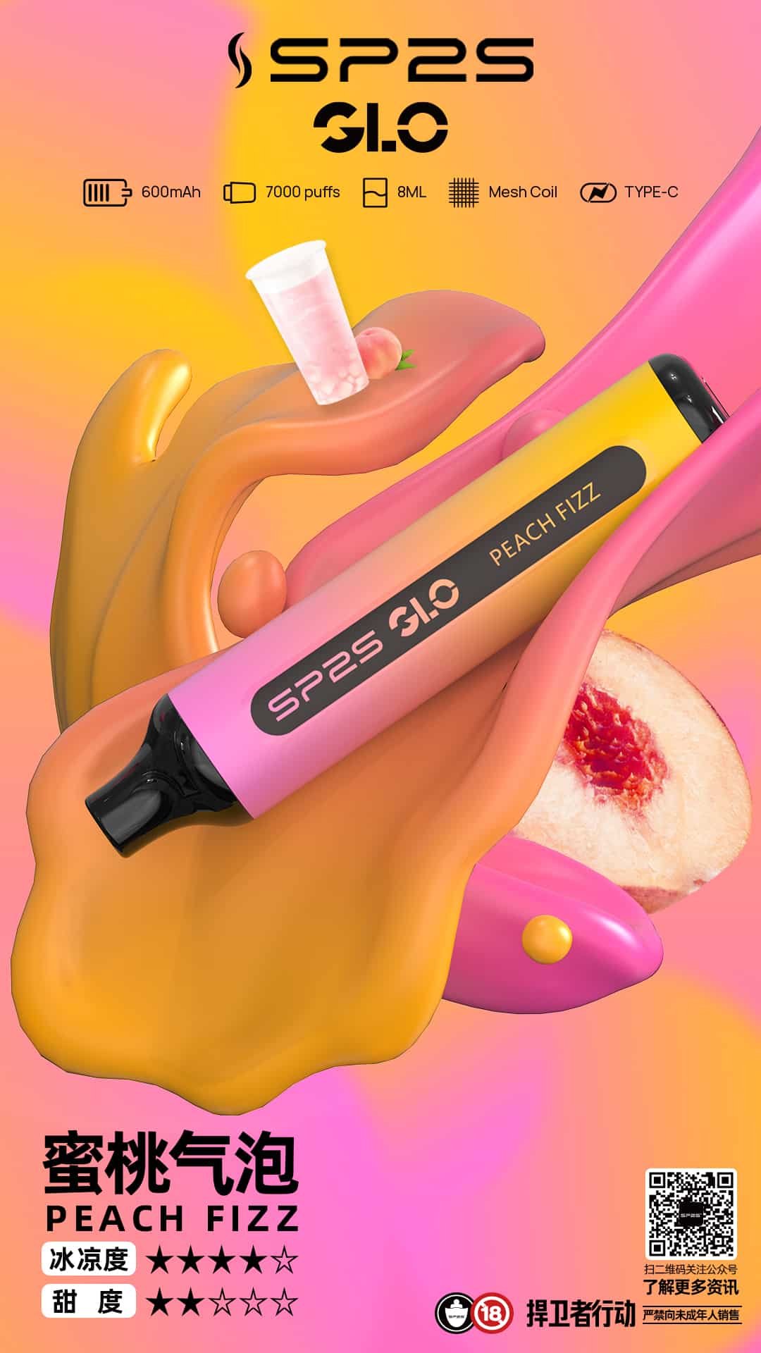 SP2S GLO 7000口霧化器|持久穩定輸出 暢享大煙量 買五送一:圖片 6