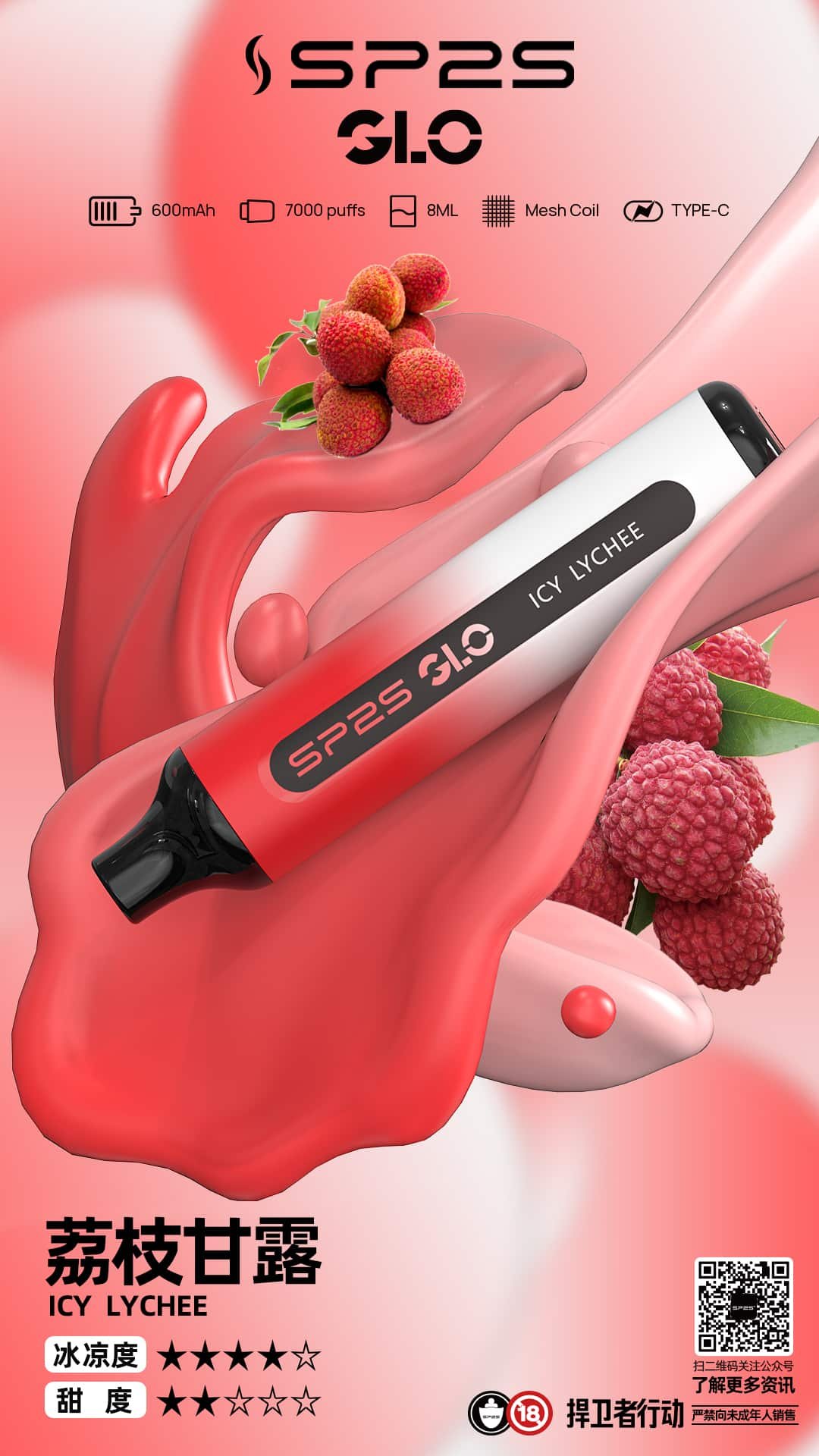 SP2S GLO 7000口霧化器|持久穩定輸出 暢享大煙量 買五送一:圖片 5